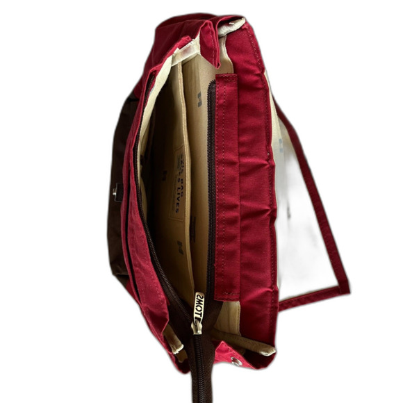 Toms Red Trekker Waxed Canvas Backpack - Picture 6 of 6